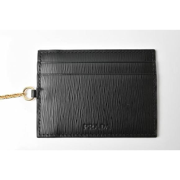 Prada Long Wallet Pass Case Saffiano Black - Picture 3 of 14